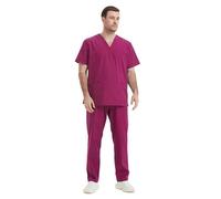 MISEMIYA - Pijama Sanitario Conjuntos Uniformes Sanitarios Unisex - Uniformes Medicos 6801-6802 - S, Granate