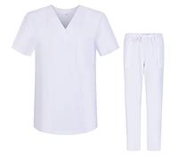 MISEMIYA - Pijamas Sanitarios Unisex Uniformes Sanitarios Uniformes Médicos G713-6802 - L, Blanco 68