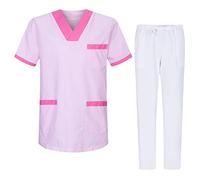 MISEMIYA - Pijamas Sanitarios Unisex Uniformes Sanitarios Uniformes Médicos T817-6802 - S, Fucsia T817-9