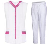 MISEMIYA - Uniforme Sanitario Mujer - Camisa Y PANTALÓN Sanitario para Mujer - Ropa de Trabajo para Mujer 818-8312 - L, Fucsia 21