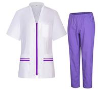 MISEMIYA - Uniforme Sanitario para Mujer - Camisa Y Pantalón - Ropa de Trabajo 712-8312 - XXL, Lila 22