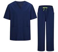 MISEMIYA Uniforme Sanitario Unisex Elástico para Enfermería y Medicina 1689-7835, Azul Marino, S
