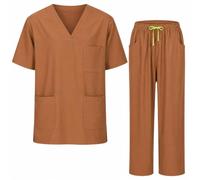 MISEMIYA Uniforme Sanitario Unisex Elástico para Enfermería y Medicina 1689-7835 - M Marrón