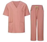 MISEMIYA Uniforme Sanitario Unisex Elástico para Enfermería y Medicina 1689-7835, Rosa Empolvado, S