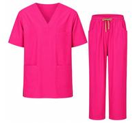 MISEMIYA Uniforme Sanitario Unisex Elástico para Enfermería y Medicina 1689-7835 - S Fucsia