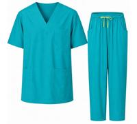 MISEMIYA Uniforme Sanitario Unisex Elástico para Enfermería y Medicina 1689-7835 - S Viridian Green