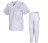 MISEMIYA - UNIFORME SANITARIO UNISEX UNIFORMES SANITARIOS MÉDICOS CON PANTALON BLANCO 817-8312-BLANCO - XXL, Blanco