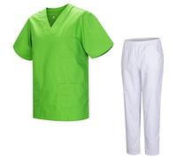 MISEMIYA - Uniforme Sanitario Unisex Uniformes Sanitarios MÉDICOS con Pantalon Blanco 817-8312-BLANCO - M, Verde Manzana