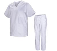 MISEMIYA - Uniformes Sanitario Unisex Uniformes Sanitarios MÉDICOS Conjuntos Sanitarios BZ-817-8312 - 5XL, Blanco 21