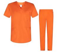 MISEMIYA - Uniformes Sanitario Unisex Uniformes Sanitarios MÉDICOS Conjuntos Sanitarios BZ-817-8312 - L, Naranja