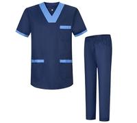 MISEMIYA - Uniformes Sanitario Unisex Uniformes Sanitarios MÉDICOS Conjuntos Sanitarios BZ-817-8312 - XXL, Azul Marino 68
