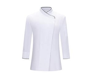 MISEMIYA WOMEN'S CHEF JACKET KX-703, CHAQUETA DE COCINERO MUJER KX-703 Mujer, Chef Jackets 703 - White, 3XL