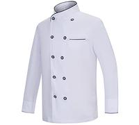 MISEMIYA - CHAQUETA COCINERA MUJER - UNIFORMES CHEF MUJER CHAQUETA MUJER DE COCINA - Ref.844 - XL, Chaquetas Cocinera 844 - Blanco
