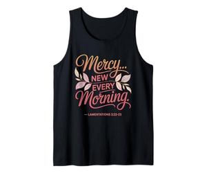 Misericordia Nuevo Cada Mañana Lamentaciones 3:22-23 Camiseta sin Mangas