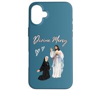 Misericordioso Jesús y Santa Faustina Dibujos Animados Divina Misericordia Carcasa para iPhone 16 Plus