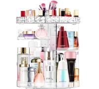 MISERWE Organizador de Maquillaje Giratorio en 360 Grados 7 Baldas Ajustables Organizador Multifunción de Gran Capacidad para Almacenamiento de Todo Tipo de Cosméticos para el Tocador del Baño