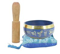 MISETA Juego de meditación de cuenco de canto, cuenco de sonido tibetano de 9,5 cm, ideal para meditación de atención plena, relajación, alivio del estrés y la ansiedad, yoga, zen