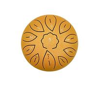 MISETA Tambor de mano de 6 pulgadas, 11 notas, tambor de lengua de acero, kit de tambor para curación mental, meditación de yoga (color: dorado)