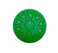MISETA Tambor de mano de 6 pulgadas, 11 notas, tambor de lengua de acero, kit de tambor para curación mental, meditación de yoga (color: verde)