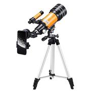 MISETA Telescopios para adultos, telescopio profesional de apertura de 70 mm con trípode, telescopio de refracción astronómica, regalos para principiantes, telescopio con 3 oculares de aumento