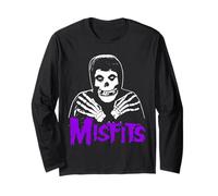 Misfits - Cross Hands Purple Skull Black Manga Larga