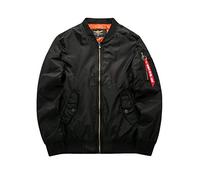 MisFox Chaqueta Bomber para Hombre, MA-1 Casual Cálidas Bomber Jacket Manga Larga Outerwear de Bombardero Otoño e Invierno Chaqueta Estilo Militar con Bolsillos Cremallera