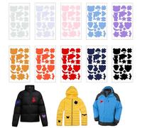 MisFun 10 Hojas Parches para Ropa, Chaqueta de Plumón Autoadhesivo Parche, Parches de Reparación de Nylon, Kit de Reparación de Parches, Color Parches para Chaqueta Bolsa Tienda Paraguas