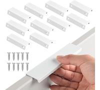 MisFun 10 Piezas Tiradores Invisibles de Aluminio 80 mm para Muebles