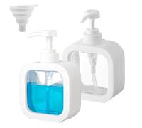 MisFun 2 Pcs Dispensador Jabon, Dispensador de Jabón Rellenable, Dosificador Jabon Baño Dispensador Jabon Cocina, Dosificador Jabon Baño Bomba De Jabón Dispensador de Botella (300ML)