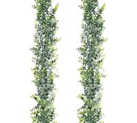 MisFun 2 Piezas 180cm Guirnalda de Eucalipto Artificial Planta Artificiales Eucalyptus Guirnaldas Artificiales de Eucalipto con Hojas para Bodas Fiestas Mesas de Comedor Decoración de Arco