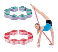 MisFun 2 Piezas Banda de Estiramiento de Yoga, Cinturón Elástico de Yoga, Banda Elástica de Yoga, Bandas de Resistencia Elásticas, para Yoga, Danza, Gimnasia, Ejercicios de Estiramiento