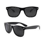 MisFun 2 Piezas Gafas Estenopeicas, Gafas de Corrección de la Visión, Anteojos Estenopeicos, Reticulares Pinhole Glasses, para Entrenamiento de la Vista Mejorar la Vista Prevención De La Miopía