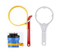 MisFun 2 Piezas Llave de Correa de para Filtro de Aceite, 10 Pulgadas Multiherramienta Llave, Llave Filtro Aceite Ajustables, Universal Ajustable Llave de Correa, Car Herramientas