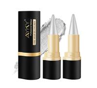 MisFun 2 Piezas Maquillaje Liner, Eyeliner Waterproof, Delineador de Ojos Waterproof, Lápiz Delineador de Gel de Lapiz de Ojos, Eyeliner Negro Resistente Al Agua Gel Delineador de Ojos (Plata)