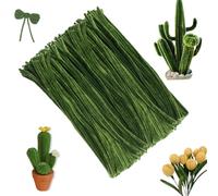 MisFun 200 Piezas Limpiapipas, 30 cm Limpiapipas Manualidades, Verde Limpia Pipas para Manualidades, Limpia Pipas, Línea Chenilla Limpiapipas, para Proyectos de Arte y Manualidades DIY