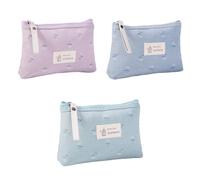 MisFun 3 Piezas Bolsa de Cosméticos de Lona, Neceser Pequeño, Bolsa Maquillaje para Damas y Niñas, Almacenamiento de Cosméticos y Necesidades Diarias