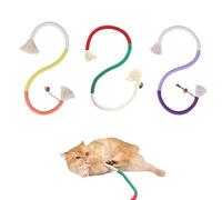 MisFun 3 Piezas Juguetes para Gatos, 70 CM Cuerda para Masticar Gato Juguetes, Juguete para Gatos Cuerda para Morder, Juguete Masticable de Algodón para Gato, para Limpiar Los Dientes