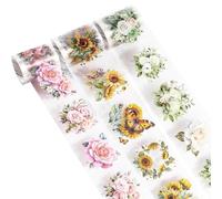 MisFun 3 Piezas Washi Tapes Estética, Washi Tape PET, Cinta Adhesiva Decorativa Transparentes, Pegatinas Retro para Álbumes de Recortes Bullet Journals, Manualidades y Paquete de Regalo