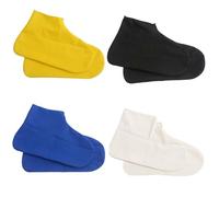 MisFun 4 Pares Cubrezapatos Impermeables, Protector Calzado Lluvia, Silicona Cubrezapatos de Lluvia, Funda de Zapato Reutilizable, Cubierta de Silicona Antideslizante Para Los Días de Lluvia (M)