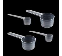 MisFun 4 Piezas Cucharas Medidoras, Cuchara Medidora Gramos de Plastico, Cucharas Medidoras Graduadas Transparente Cuchara Dosificadora de 40ml, Mini Protein Scooper de 5g para Cocina Aceite Café