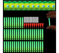 MisFun 50 Piezas Glow Sticks para Pesca, 4,5 X 37 mm Luminosos de Pesca, Accesorios para Pesca para Pesca Nocturna, Barras Fluorescentes para Pesca, Starlight Pesca Barra De Luz Nocturna Flotante