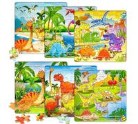 MisFun 6 Piezas Puzzles de Dinosaurios para Niños, Rompecabezas Niños Rompecabezas de Dinosaurios, Infantil Bloques de Rompecabeza, Puzles Niño 3 años Animales Rompecabeza Juguetes