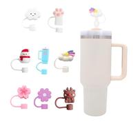 MisFun 8 Piezas Tapas de Pajita de Silicona, 10mm Pajitas Cubiertas Accesorios, Protector de Pajita, Accesorios para Pajita, Pajitas Reutilizables Tapa Consejos para Stanley 40/30 Oz Vaso Accesorios