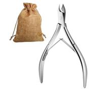 MisFun Alicates Uñas Pies, Corta Cuticulas Profesional, Cortauñas Profesional, Alicate Cuticulas, con Bolsa de Almacenamiento, Cortes Suaves, para Uñas Encarnadas y Gruesas (Plata)