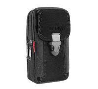 MisFun Bolsa Cintura Táctica, Riñoneras Hombre, Bolso Cinturón Táctica Militar Compacta, Bolso de Cintura para Movil, Trabajo Adecuado Escalada Senderismo Camping Deporte al Aire Libre (Negro)