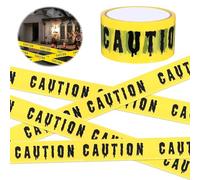 MisFun Cinta De Advertencia De Halloween, 4.8CM x 25M Cinta De Advertencia, Cinta De Señalización Cinta De Seguridad Amarilla Cinta Advertencias, Para Áreas De Peligro&Decoracion Halloween Casa