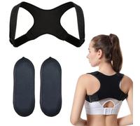 MisFun Corrector Postura Espalda + 2 Piezas Hombreras Corrector de Espalda Hombre Ajustables Transpirable para Hombres Mujeres Corrección de Columna Vertebral Escoliosis Joroba Espondilosis Cervical