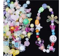 MisFun Cuentas de AcríLico Coloridas, Cuentas para Hacer Pulseras, Colores Abalorios, Perlas de Acrílico para Joyería, para Pulseras, Collares, Joyas, Suministros de Manualidades,wen-yklz-2