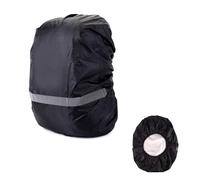 MisFun Funda Mochila Impermeable, Chubasquero Mochila, Funda Lluvia Mochila, Protector de Mochila con Tira Reflectante para Exteriores, Viajes, Senderismo, Montañismo, Ciclismo(Negro, S)