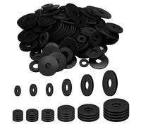 MisFun Kit de 120 Piezas Arandelas de Goma Planas, Espaciadores Para Reparación de Grifos, Anillos Para Baño y Cocina